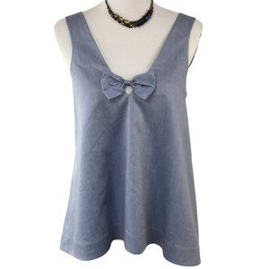 Paper Crown Blue Verbena Chambray Swing Tank S